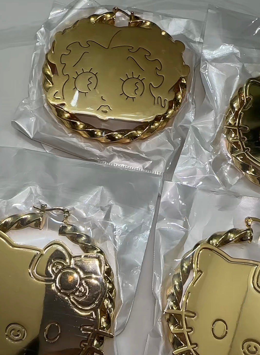 Betty Boo Gold- Plated Earrings