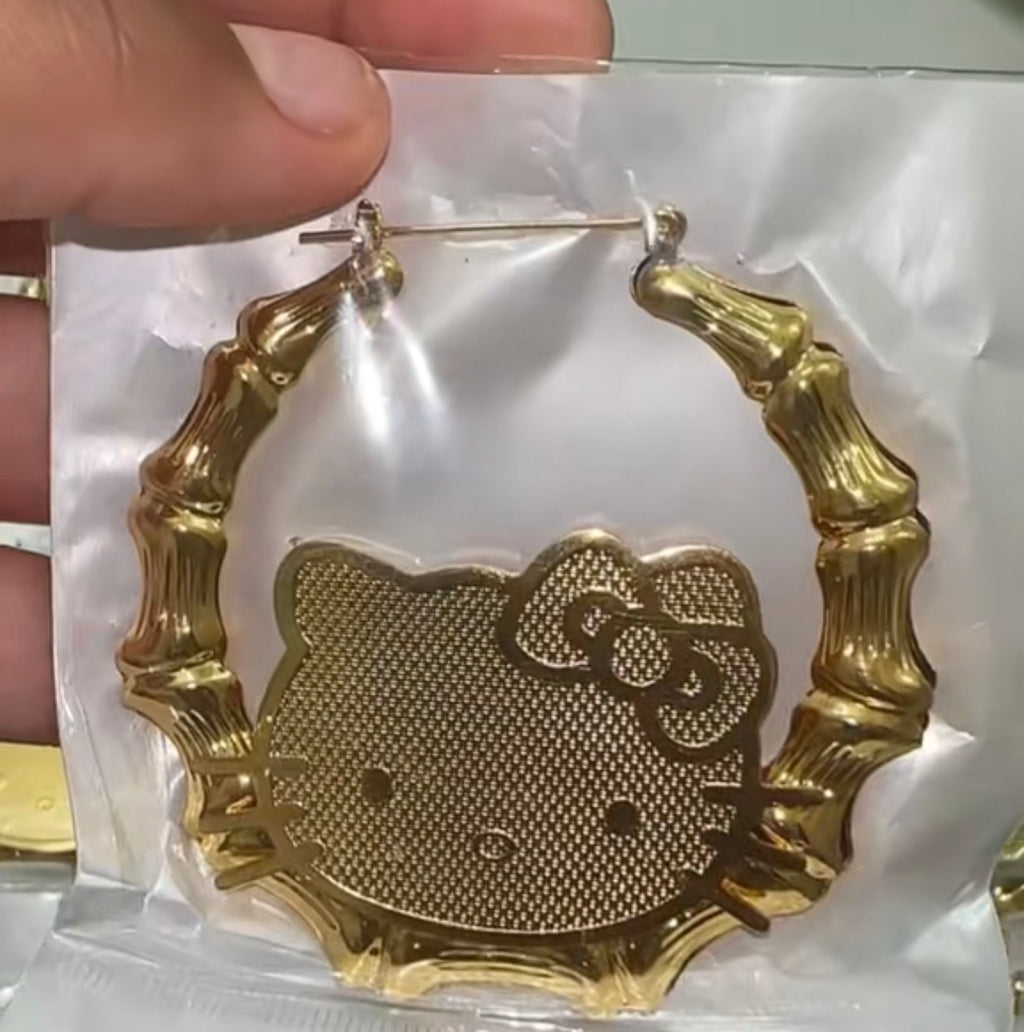 Hello kitty bamboo Earrings